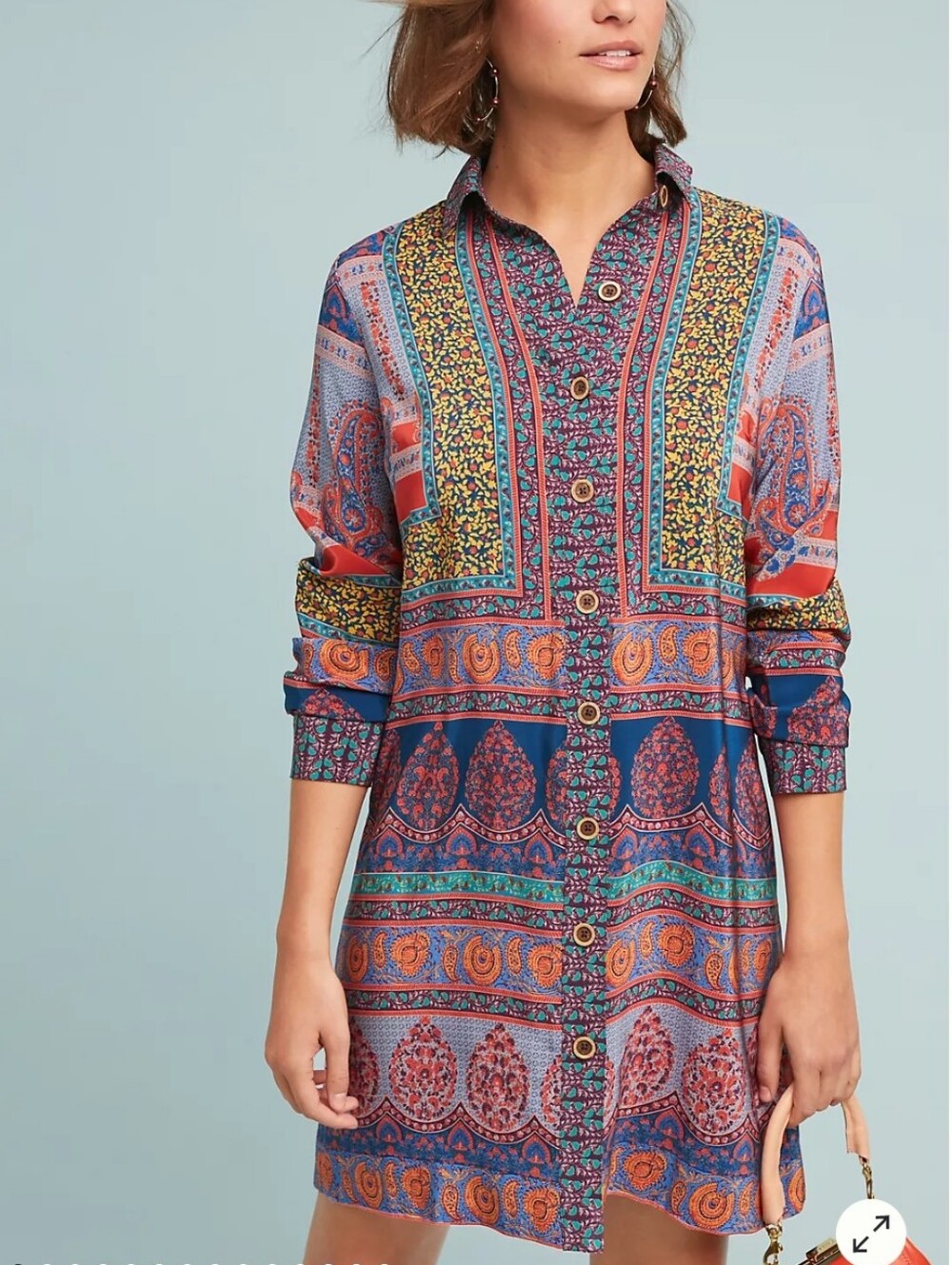 Anthropologie Maeve Casablanca Silk Shirtdress Size 4